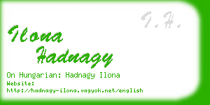 ilona hadnagy business card